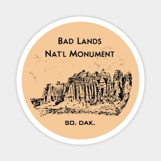 1940 Badlands National Monument Magnet